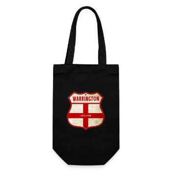 Warrington England Wappen - Geschenkbeutel für Flaschen - Schwarz - Vorne