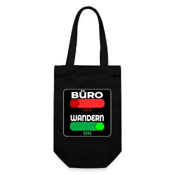 BÜRO WANDERN WANDERSRPÜCHE - Geschenkbeutel für Flaschen - Schwarz - Vorne