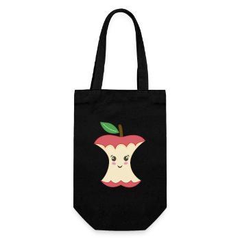 Kawaii Apple Trognon - Gift Bag for Bottles - black - Front
