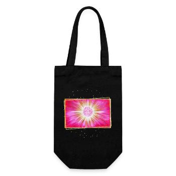 SeelenLicht Kosmische Liebe Sonja Ariel von Staden - Geschenkbeutel für Flaschen - Schwarz - Vorne
