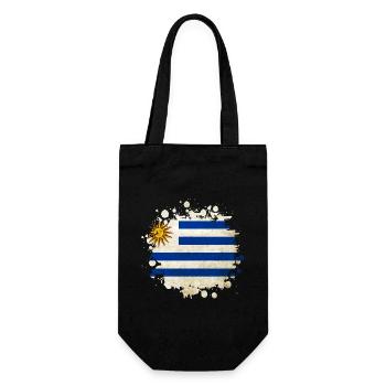 Uruguay Klecks Flag Design - Gift Bag for Bottles - black - Front