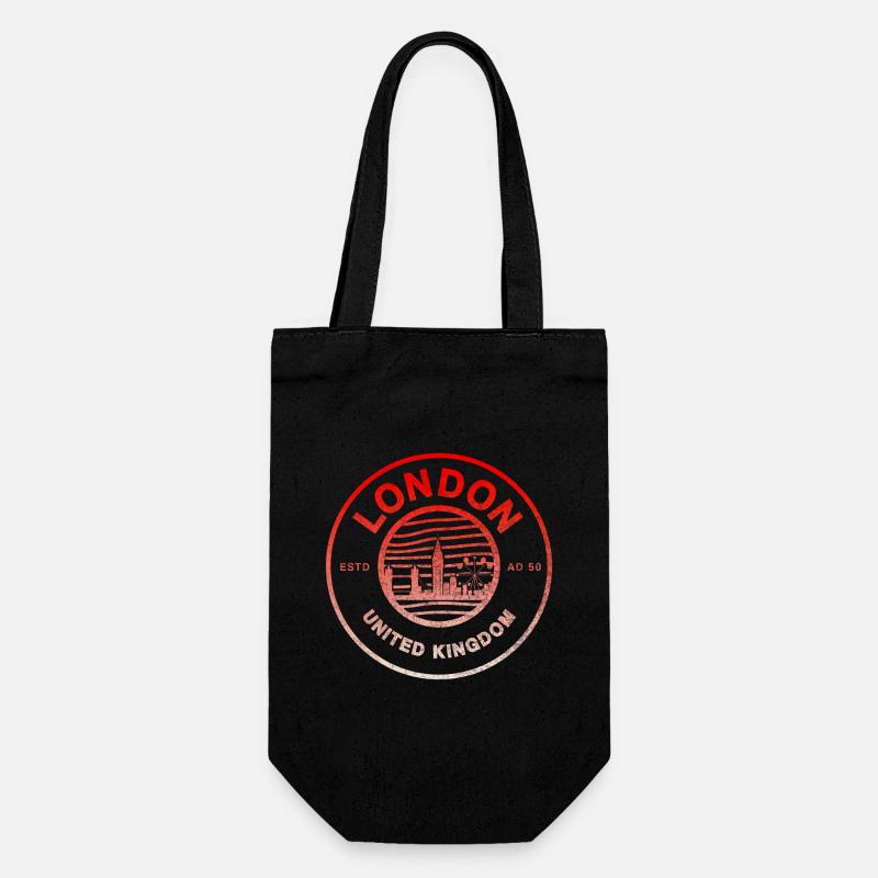 Conception du timbre London Skyline - Sac à bouteille - noir