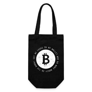 Bitcoin BTC Crypto Crypto drôle de dicton cool - Sac à bouteille - noir - Devant