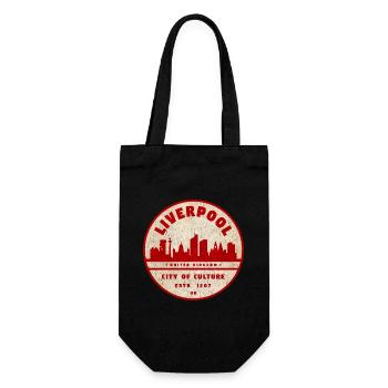 Sceau vintage de Liverpool Skyline - Sac à bouteille - noir - Devant