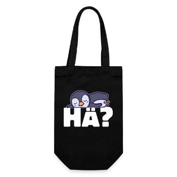 Pinguin Kälte Seevogel Spruch Tier Vogel Arktis - Geschenkbeutel für Flaschen - Schwarz - Vorne