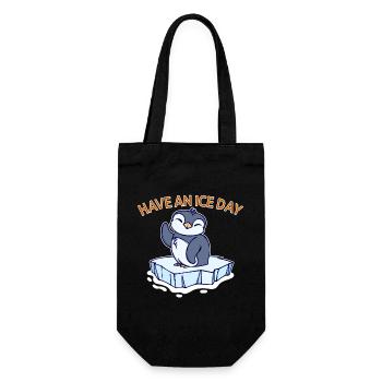 Antarctique Ice Cold Penguin Déclaration Oiseau de mer - Sac à bouteille - noir - Devant