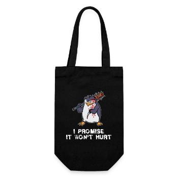 Seabird Animal Penguin Zoo South Pole Bird Statement - Gift Bag for Bottles - black - Front