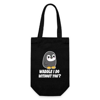 Penguin Animal Bird Statement Seabird Zoo - Gift Bag for Bottles - black - Front