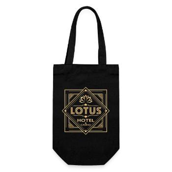 Lotus Hotel & Casino– Percy Jackson inspired desig - Gift Bag for Bottles - black - Front