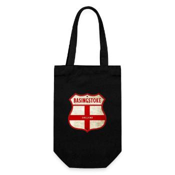 Basingstoke England Wappen - Geschenkbeutel für Flaschen - Schwarz - Vorne