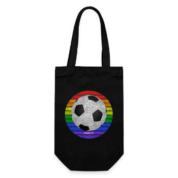 Football world championship rainbow equality - Gift Bag for Bottles - black - Front
