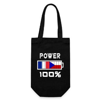 Tschechische Republik und Frankreich Power 100% - Geschenkbeutel für Flaschen - Schwarz - Vorne