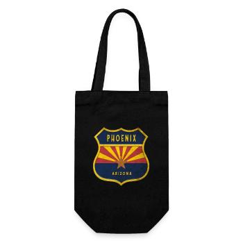 Phoenix Arizona Flaggen Wappen Design - Geschenkbeutel für Flaschen - Schwarz - Vorne