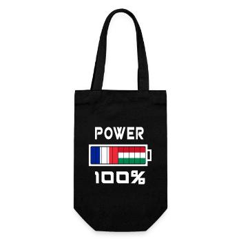Hungary and France Power 100% - Gift Bag for Bottles - black - Front