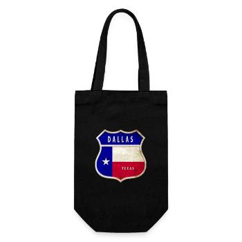 Design du drapeau de Dallas, Texas - Sac à bouteille - noir - Devant