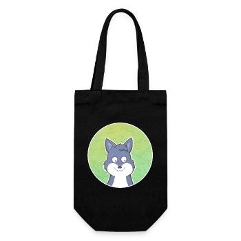 Wolf - Geschenkbeutel für Flaschen - Schwarz - Vorne