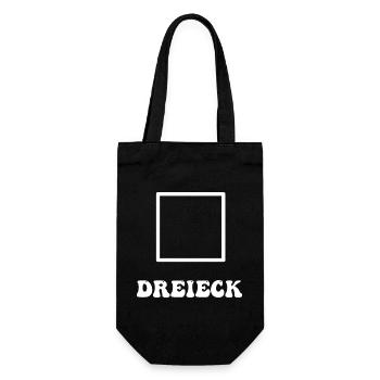 Dreieck Viereck Lustig - Geschenkbeutel für Flaschen - Schwarz - Vorne