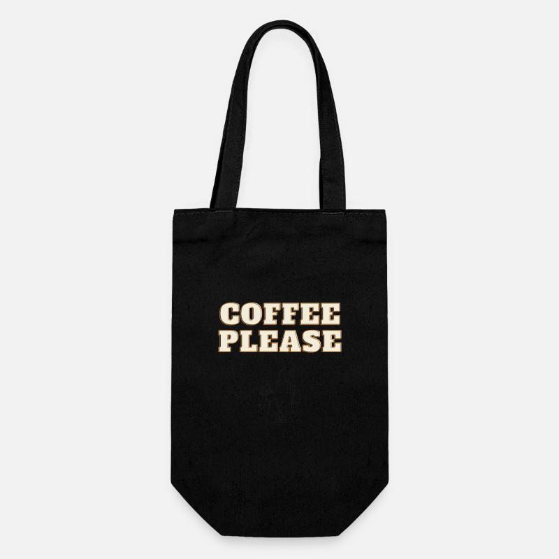 COFFEE PLEASE - Geschenkbeutel für Flaschen - Schwarz