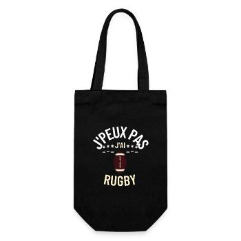 tee shirt J peux pas j ai rugby - Sac à bouteille - noir - Devant