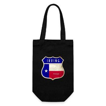 Irving Texas Wappen Flaggen Design - Geschenkbeutel für Flaschen - Schwarz - Vorne