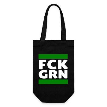 Gegen die Grünen - Geschenkbeutel für Flaschen - Schwarz - Vorne