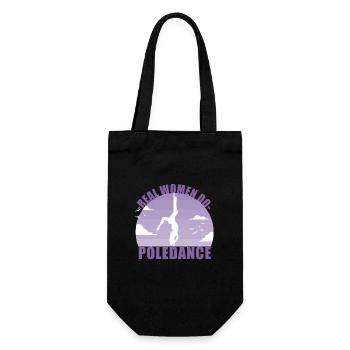 Pole Dance Tänzerin Poledancing Stange Geschenk - Geschenkbeutel für Flaschen - Schwarz - Vorne