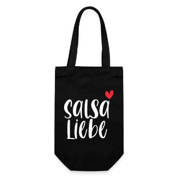 Tänzerin Tänzer tanzen Geschenk Salsa Liebe! - Geschenkbeutel für Flaschen - Schwarz - Vorne