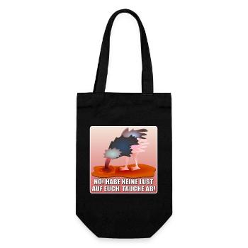 Habe keine Lust auf Euch - Geschenkbeutel für Flaschen - Schwarz - Vorne