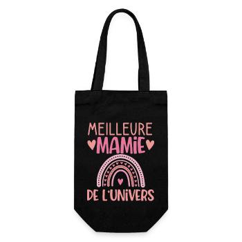 Meilleure mamie de l'univers Idée cadeau noël - Sac à bouteille - noir - Devant