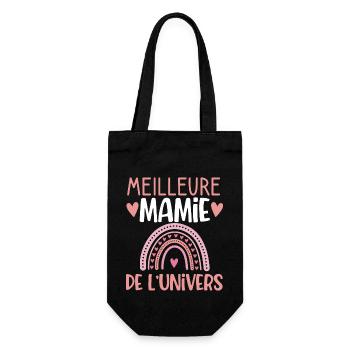Meilleure mamie de l'univers Idée cadeau noël - Sac à bouteille - noir - Devant