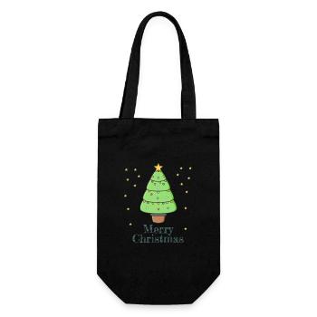 Merry Christmas - Sac à bouteille - noir - Devant