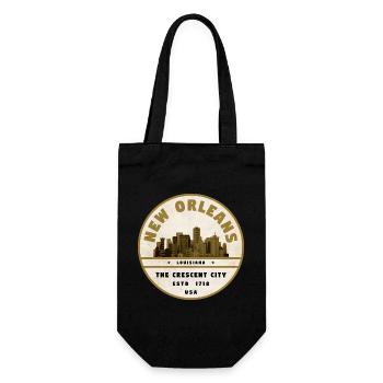 New Orleans Skyline Vintage Badge - Geschenkbeutel für Flaschen - Schwarz - Vorne