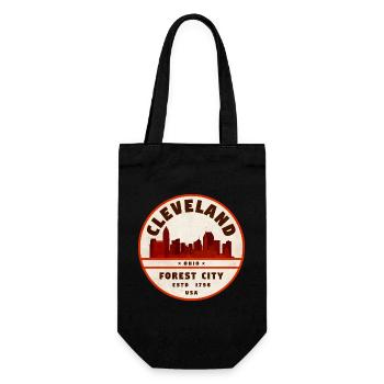 Cleveland Forest City Emblem - Gift Bag for Bottles - black - Front
