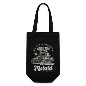 Motard le meilleur viticulteur cadeau vigneron - Sac à bouteille - noir - Devant