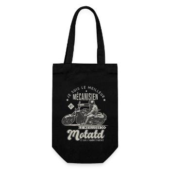 Motard le meilleur mécanisien cadeau cool - Sac à bouteille - noir - Devant