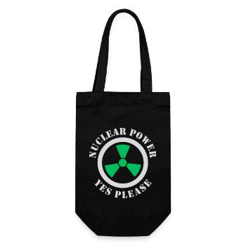 Nuclear Power, Yes Please, Nuclear Energy - Gift Bag for Bottles - black - Front