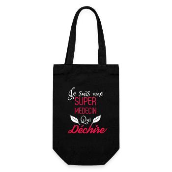 Super médecin qui déchire - Sac à bouteille - noir - Devant