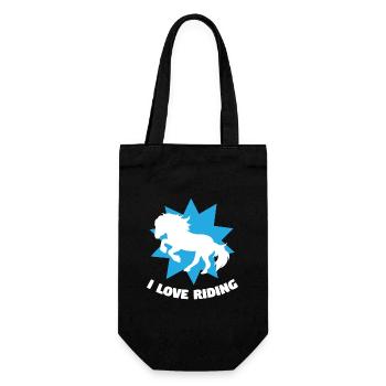 Horses Riding Statement Icelandic Horses Horse Love - Gift Bag for Bottles - black - Front