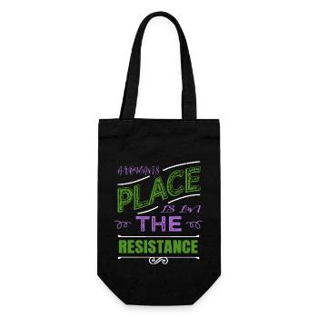 present girl funny liberal calendaring - Gift Bag for Bottles - black - Front