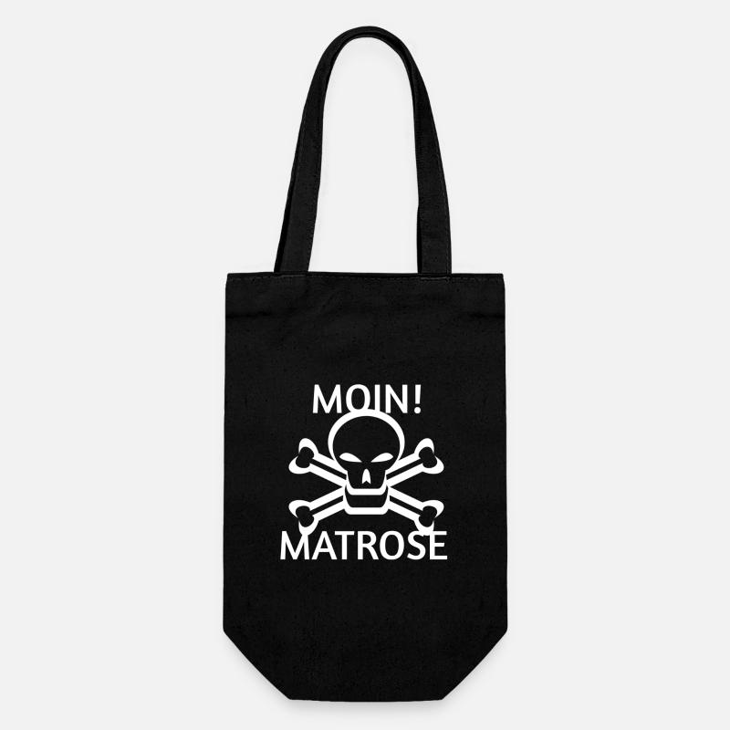 Moin! Matrose - Geschenkbeutel für Flaschen - Schwarz
