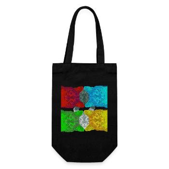 Chats colorés (Pop Art) conçus par HeiArts - Sac à bouteille - noir - Devant