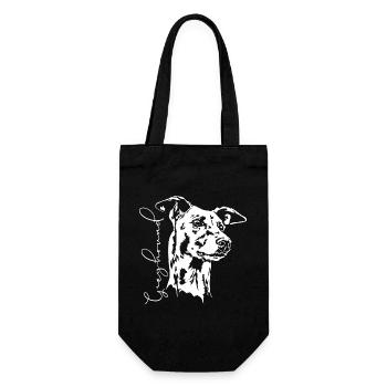 GREYHOUND Portrait Greyhound Greyhounds Wilsigns - Gift Bag for Bottles - black - Front
