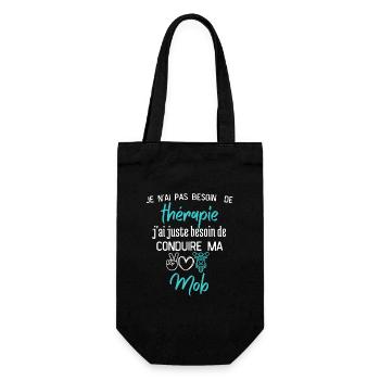 Thérapie mobylette - Sac à bouteille - noir - Devant