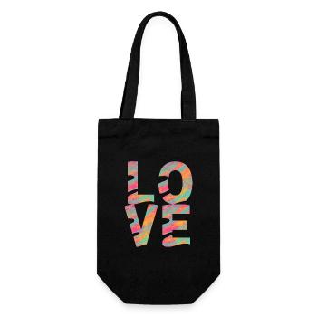 LOVE - Gift Bag for Bottles - black - Front
