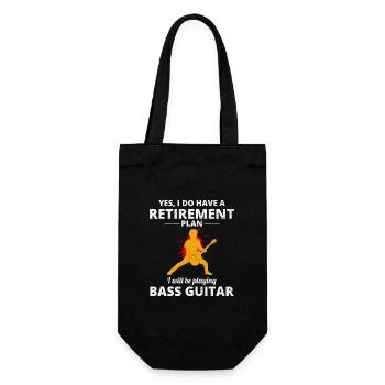 Basse Guitariste Musicien Bassiste Retraite - Sac à bouteille - noir - Devant