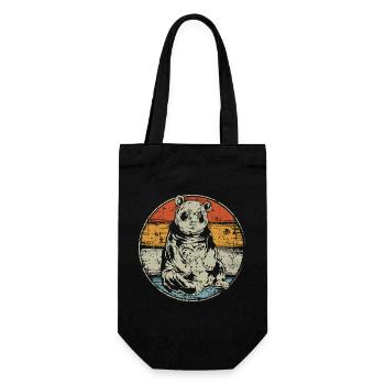 Vintage Panda - Gift Bag for Bottles - black - Front