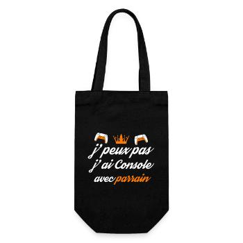 j peux pas j ai console avec parrain - Sac à bouteille - noir - Devant