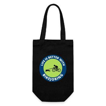 Bikejöring HundScooting Hund Sport Fahrrad Fahrrad Fahrt - Geschenkbeutel für Flaschen - Schwarz - Vorne