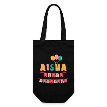 Aisha t-shirt joyeux anniversaire joyeux anniversaire - Sac à bouteille - noir - Devant