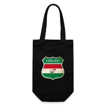 Ungarn Wappen Flaggen Design - Geschenkbeutel für Flaschen - Schwarz - Vorne